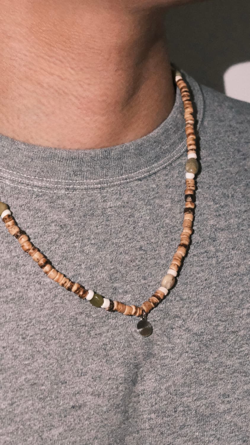 코코넛 옐로우오팔 원석 목걸이 상품이미지6