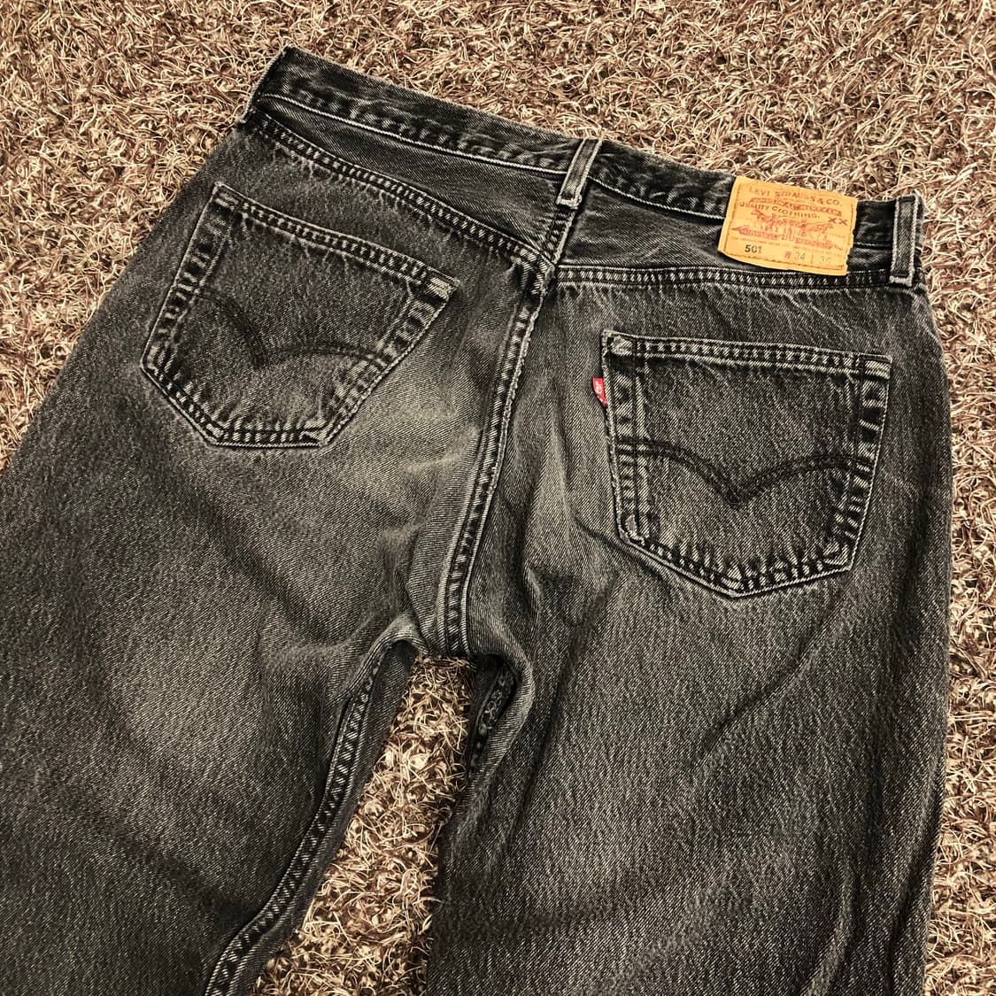 리바이스 501 USA 90s 흑청 블랙 데님 팬츠 상품이미지5