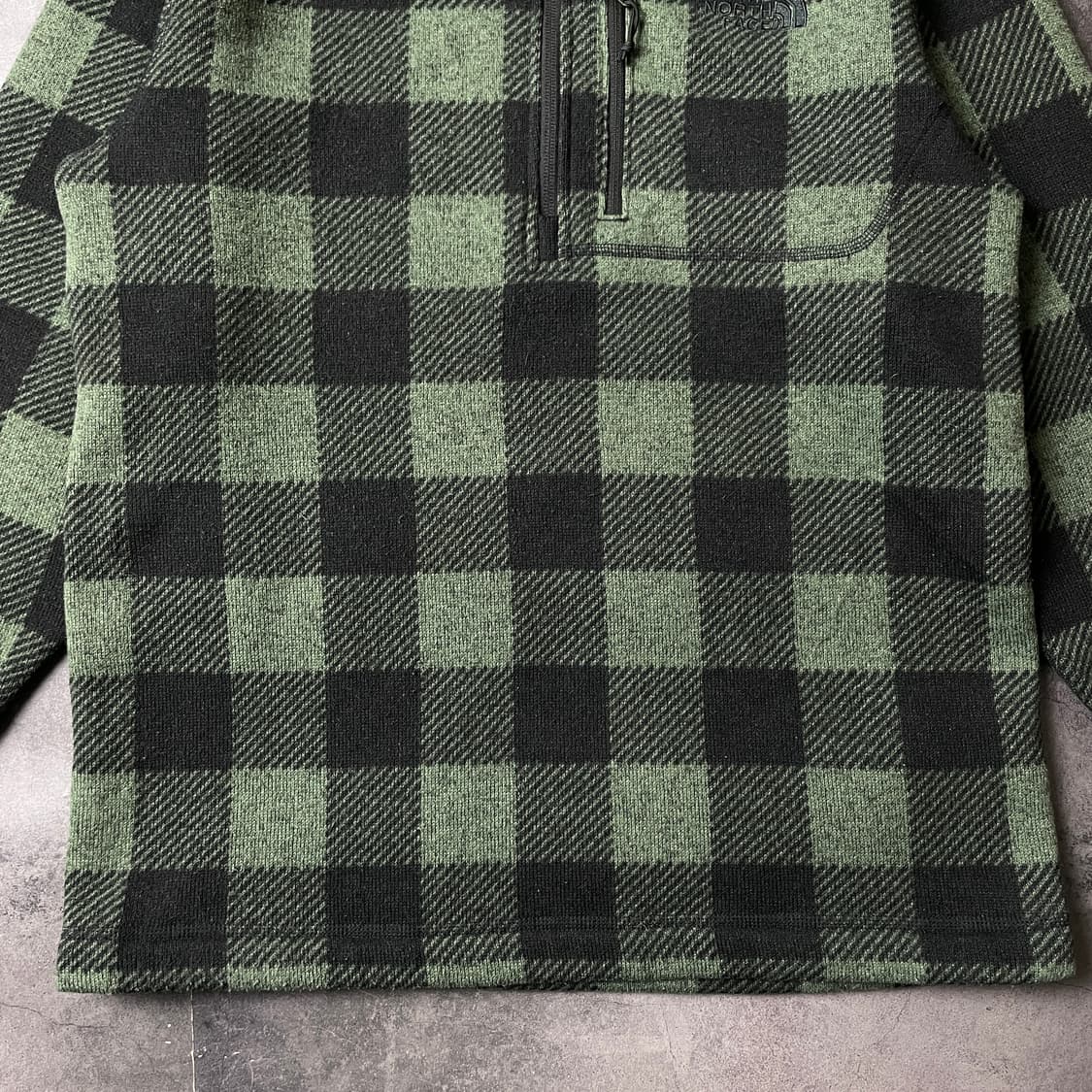 THE NORTH FACE 노스페이스 그린&블랙 체크 후리스 A00510 상품이미지4