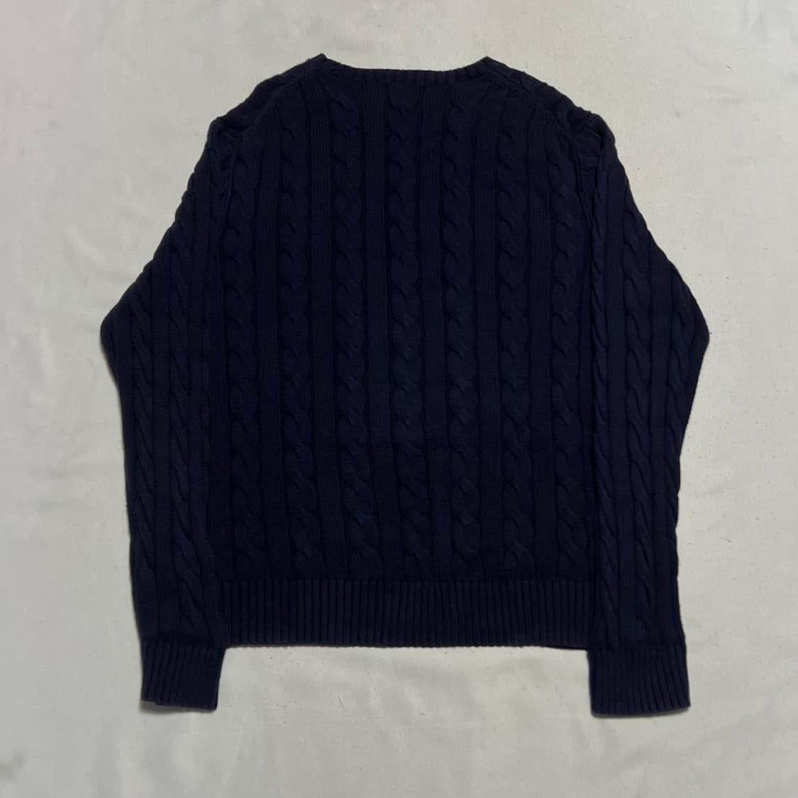 M 폴로랄프로렌 코튼 케이블 네이비 니트  상품이미지3