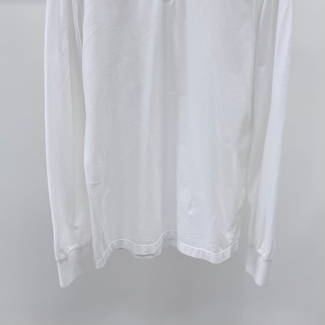 [A+급/2XL] 브루넬로 쿠치넬리 긴팔 폴로 카라티 화이트 상품이미지3