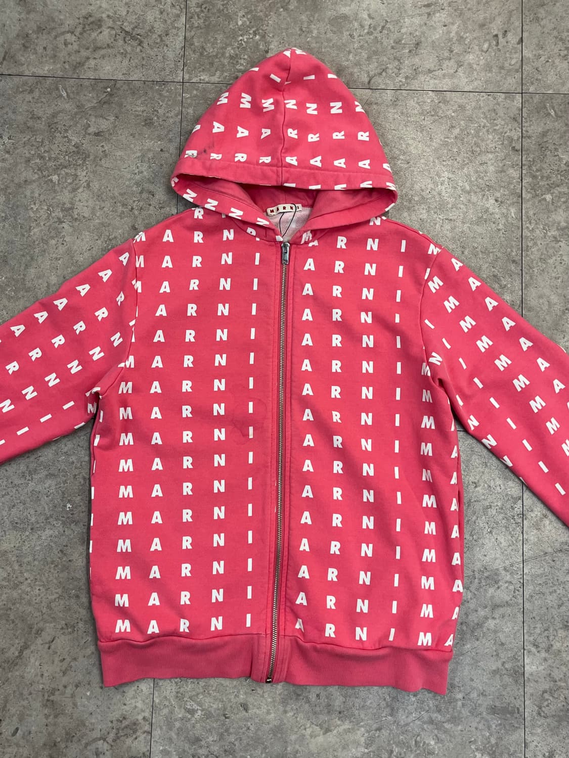 마르니 로고 프린트 후드집업 핑크 키즈 14 #csz3759 상품이미지4