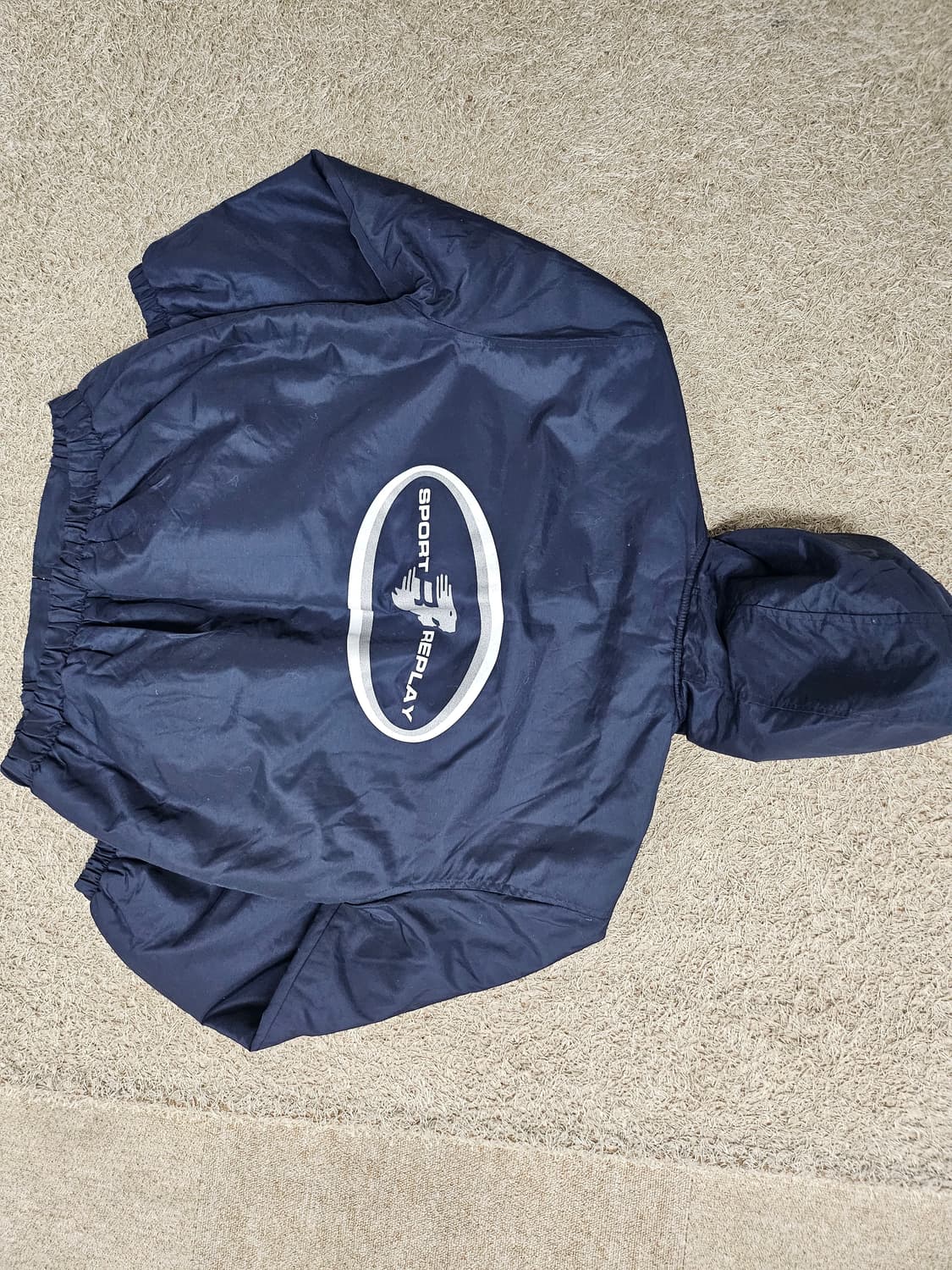 SPORTS REPLEY 90s 올드스쿨 백로고 누빔 안감 후드 집업 상품이미지2