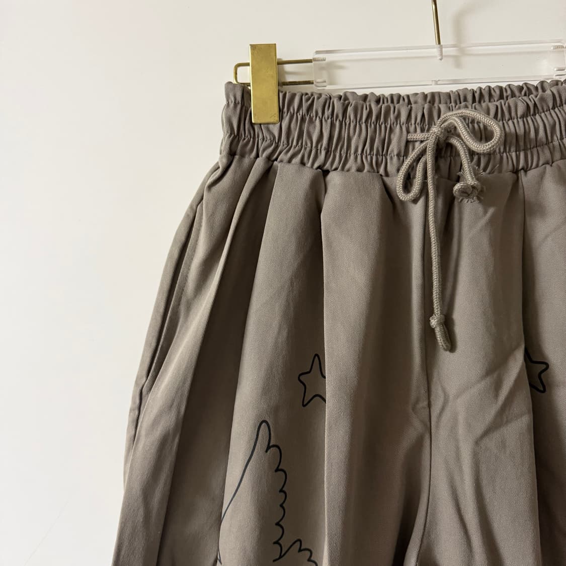 새상품 여자 면 와이드팬츠 (카키) 상품이미지2