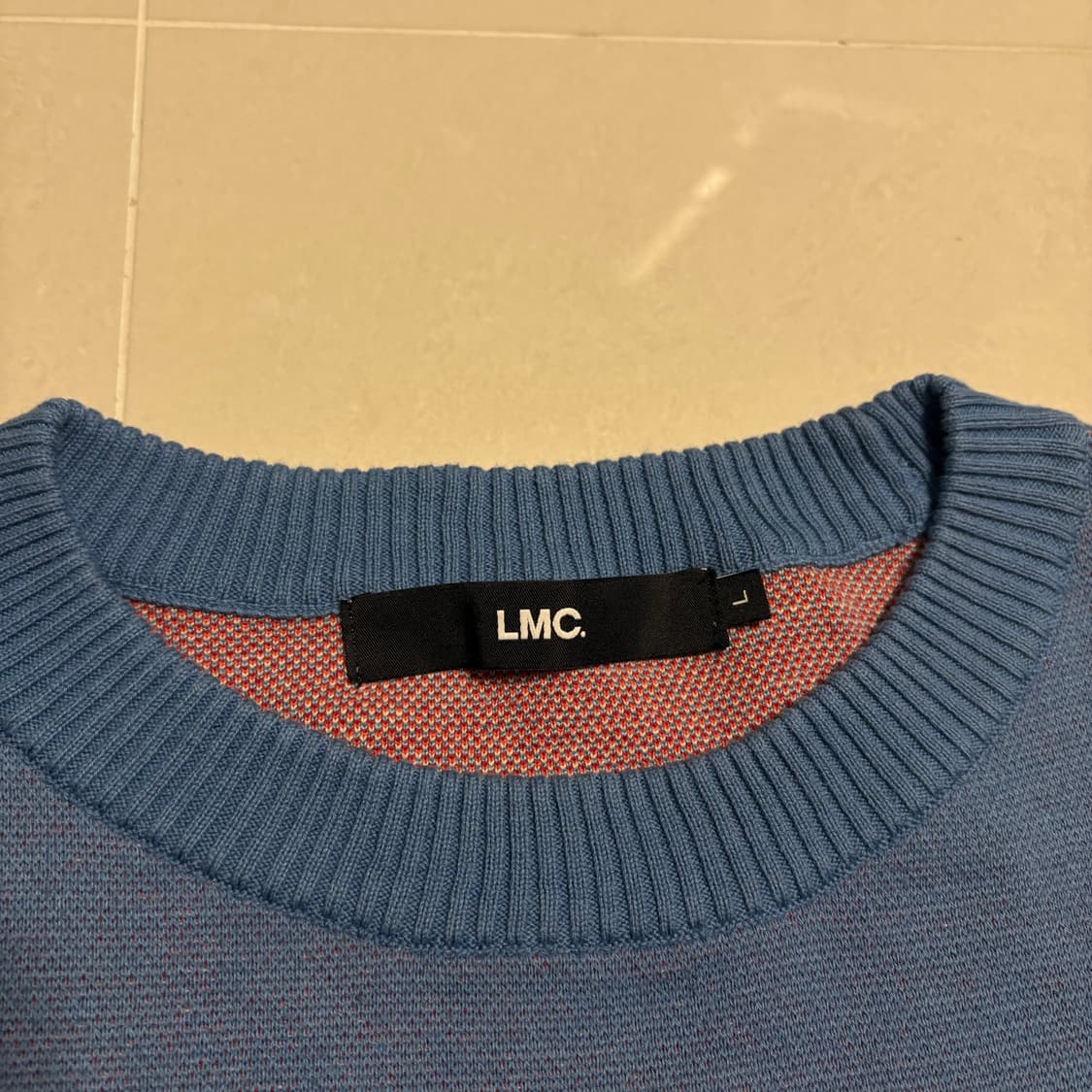 정품 LMC 엘엠씨 핑크 베어 블루 니트 스웨터 상품이미지7