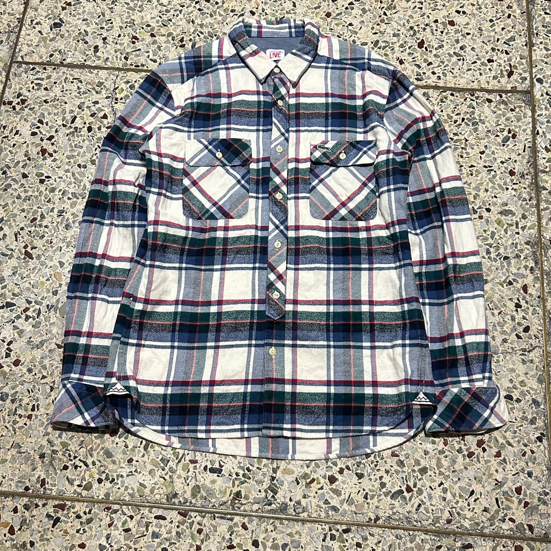 라코스테 (Lacoste) 체크 플란넬 셔츠 상품이미지1