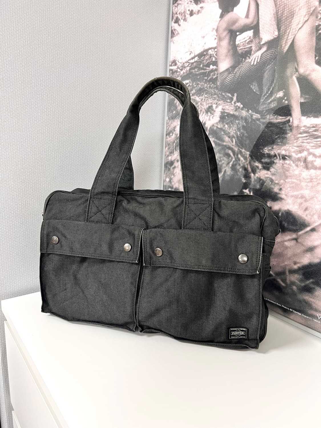 PORTER SMOKY-SHOULDER BAG L (Black)  상품이미지3