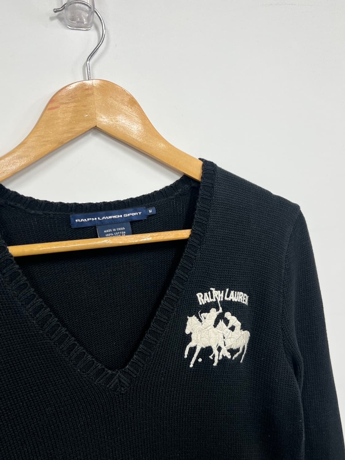 폴로 랄프로렌 빈티지 빅포니 브이넥 코튼 니트 상품이미지2
