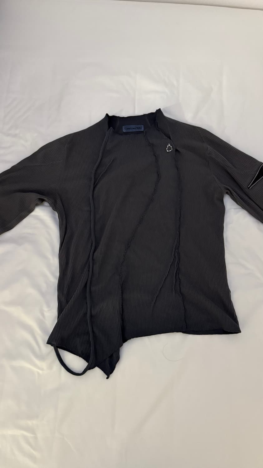 코스트 퍼 킬로 니트탑 그레이 색상 jersey knit top grey 상품이미지2