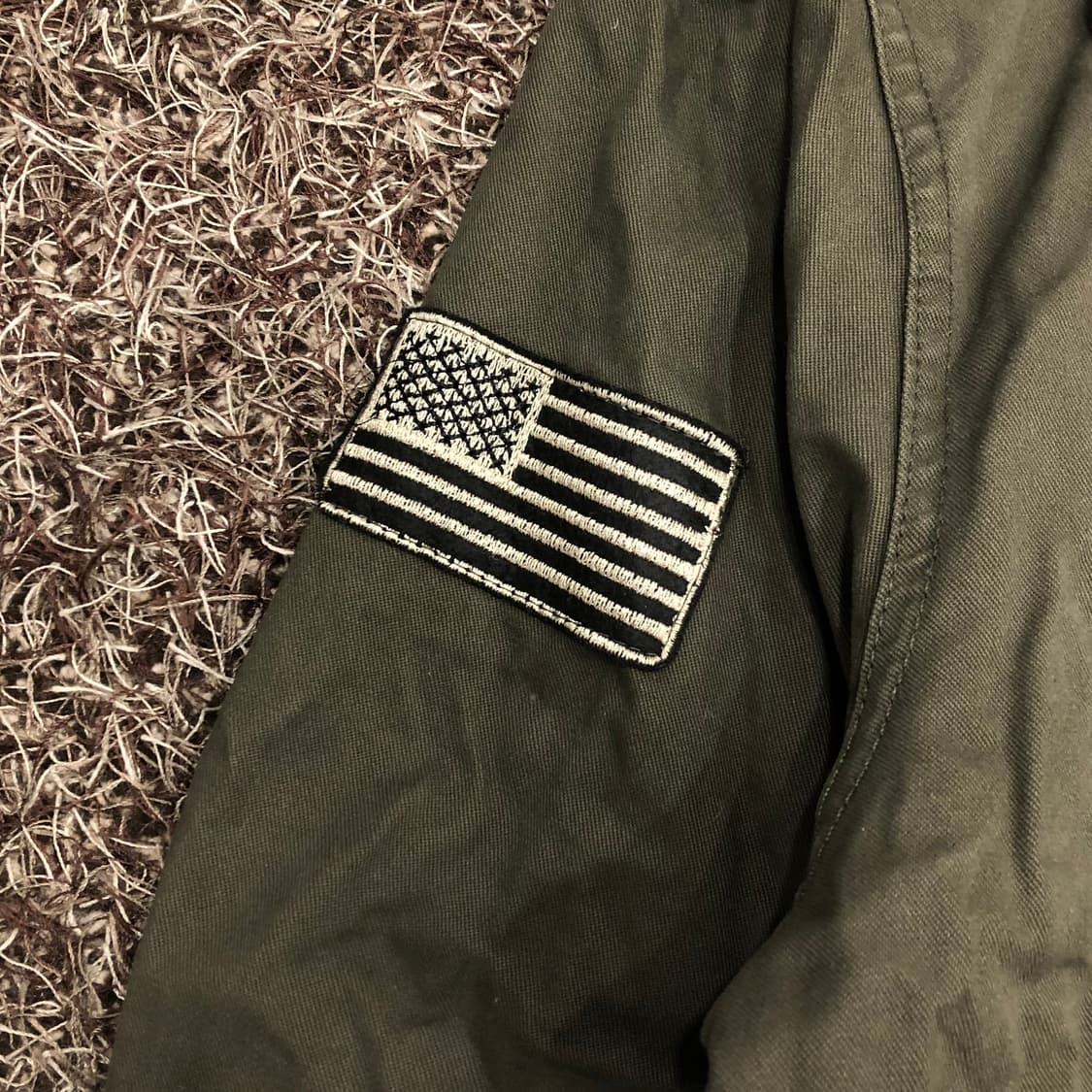 빈티지 이글 패치 항공 밀리터리 블루종 자켓 상품이미지4