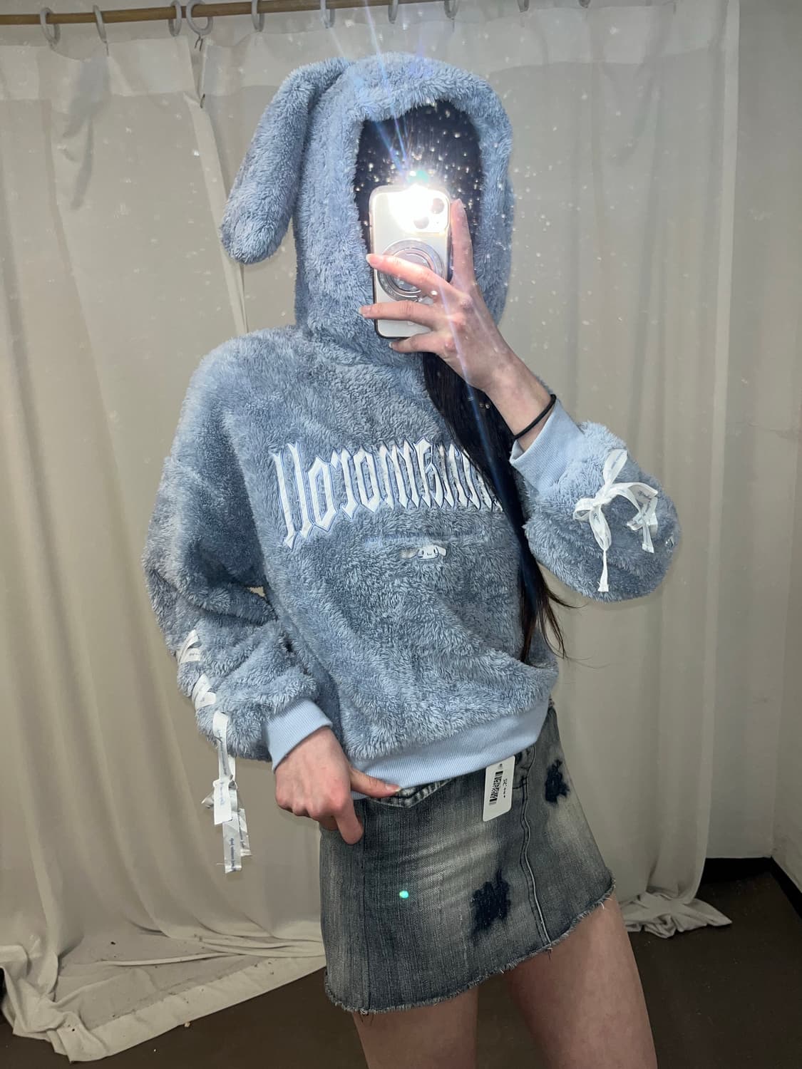 시나모롤 후리스 후드티 상품이미지3