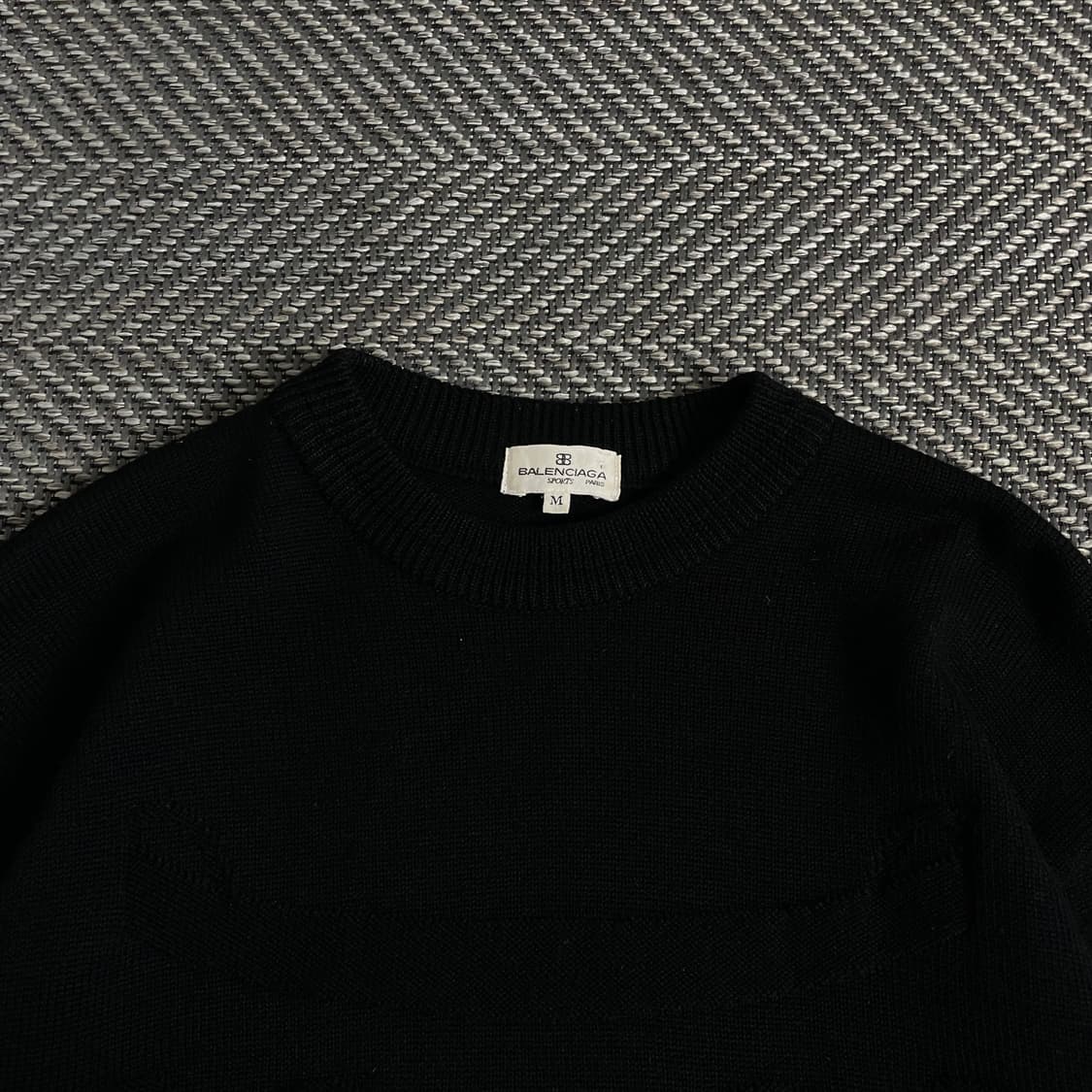 90s 발렌시아가 아카이브 빅로고 스웨터 블랙y 3119 상품이미지5