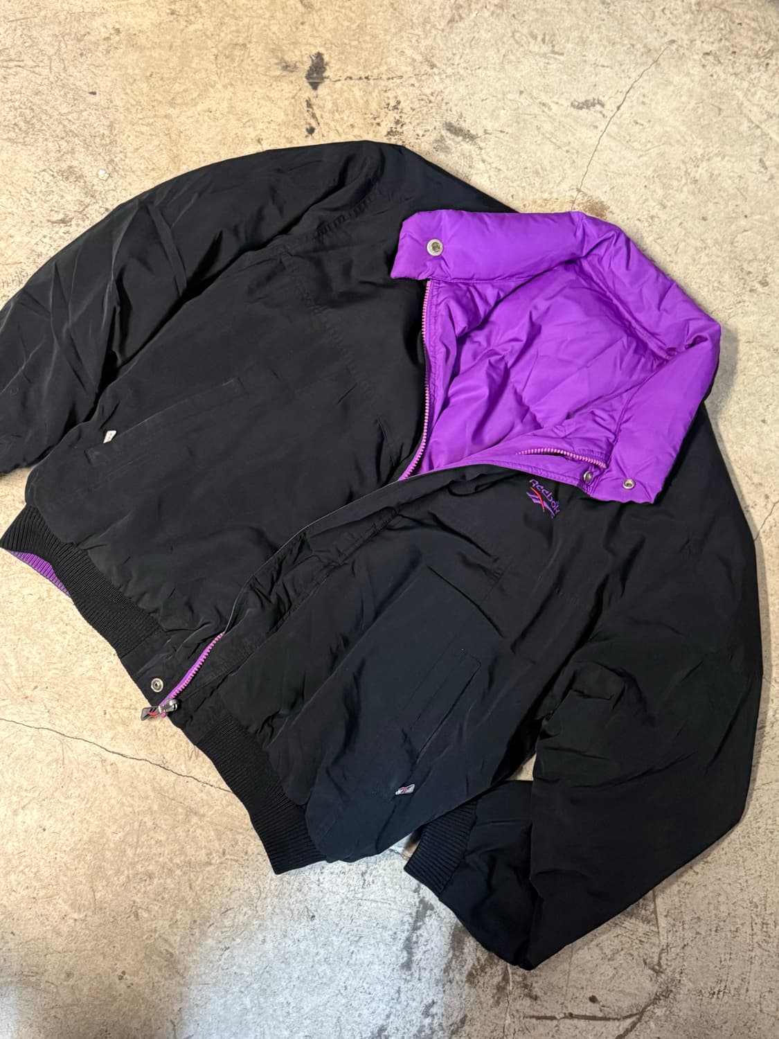 리복 빈티지 양면 오리털 패딩자켓 상품이미지1