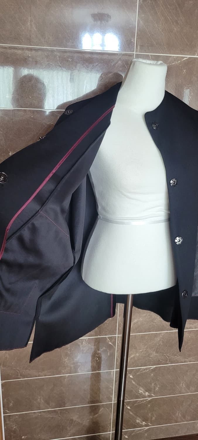 (여성77~88사이즈)여성 칠부 디자이너 자켓(보석단추) 상품이미지5