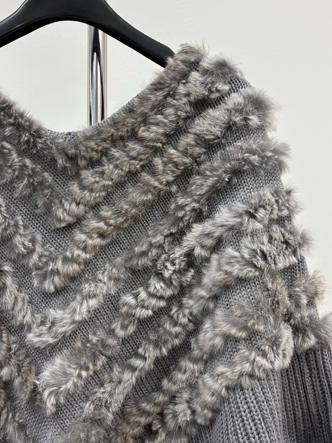 빈티지 퍼 케이프 망토 판쵸 니트 상품이미지6