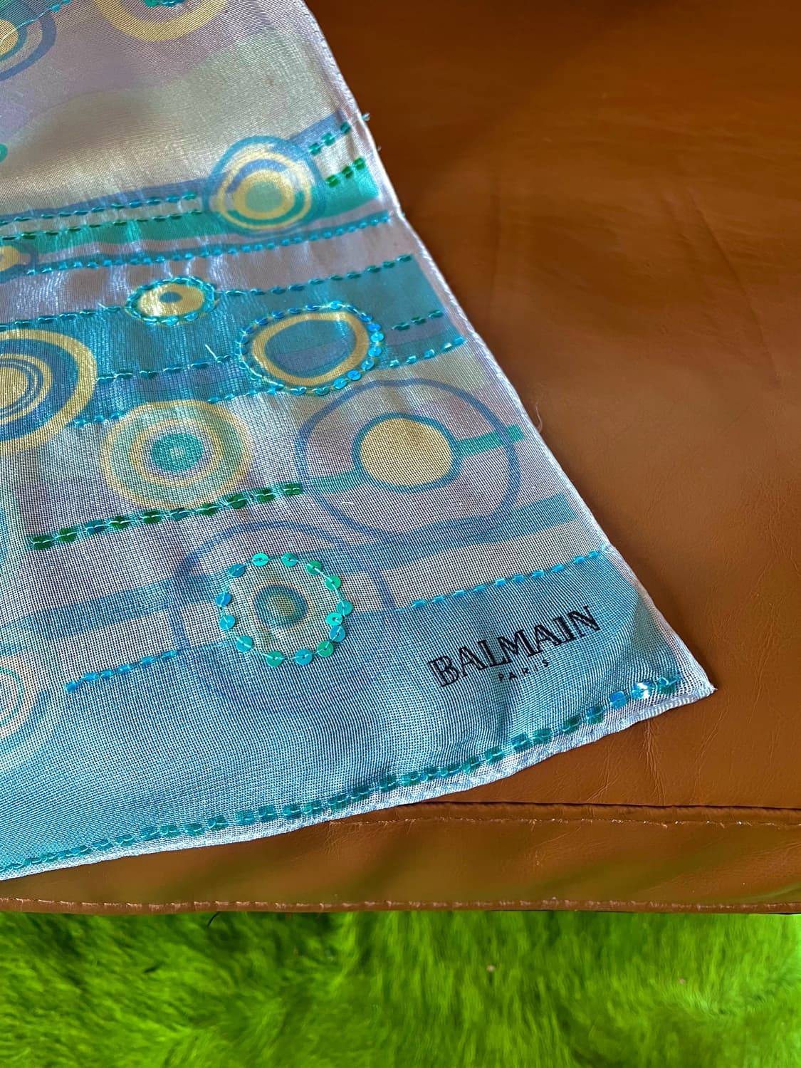 1990s BALMAIN Paris Silk Long Scarf 상품이미지9