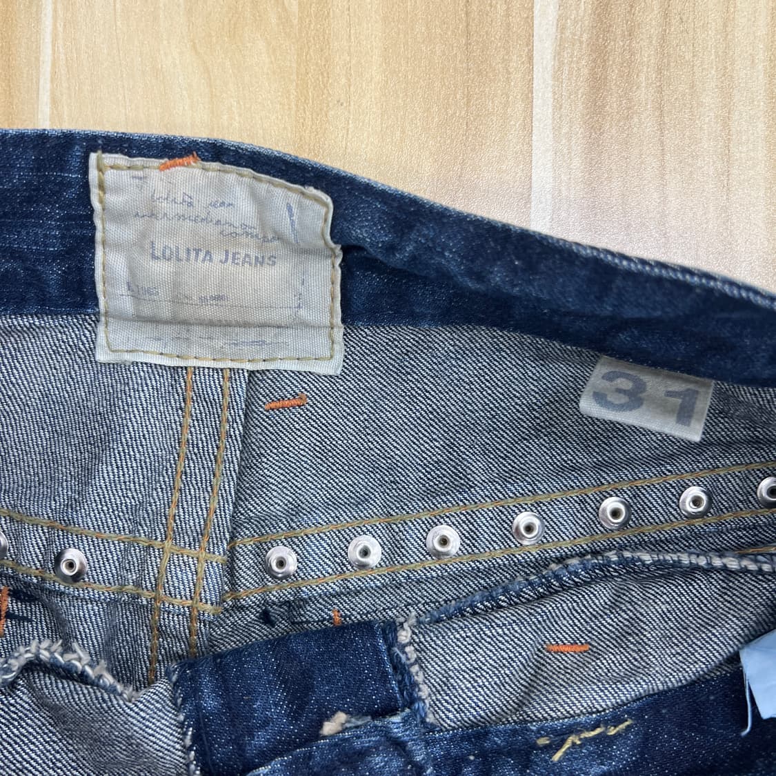 로리타진 스터드 세미 부츠컷 데님 팬츠 31 상품이미지6