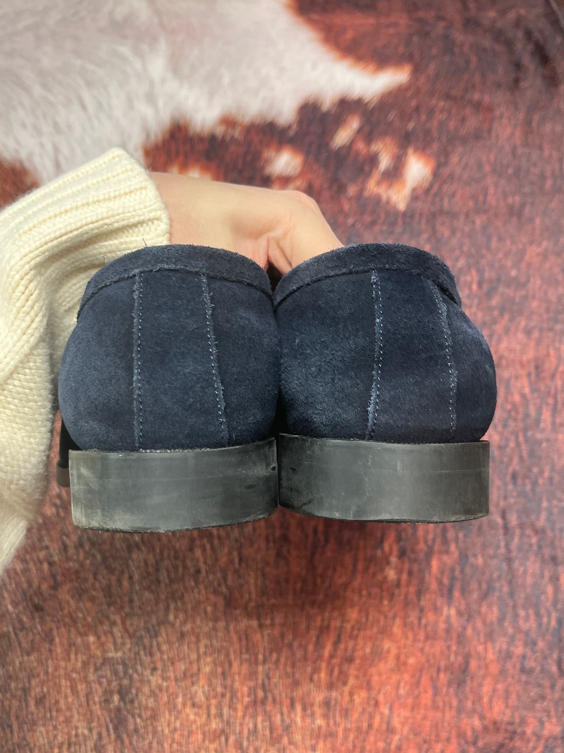 [270] 포스트맨 x 예일 스웨이드 페니 로퍼 네이비 상품이미지4