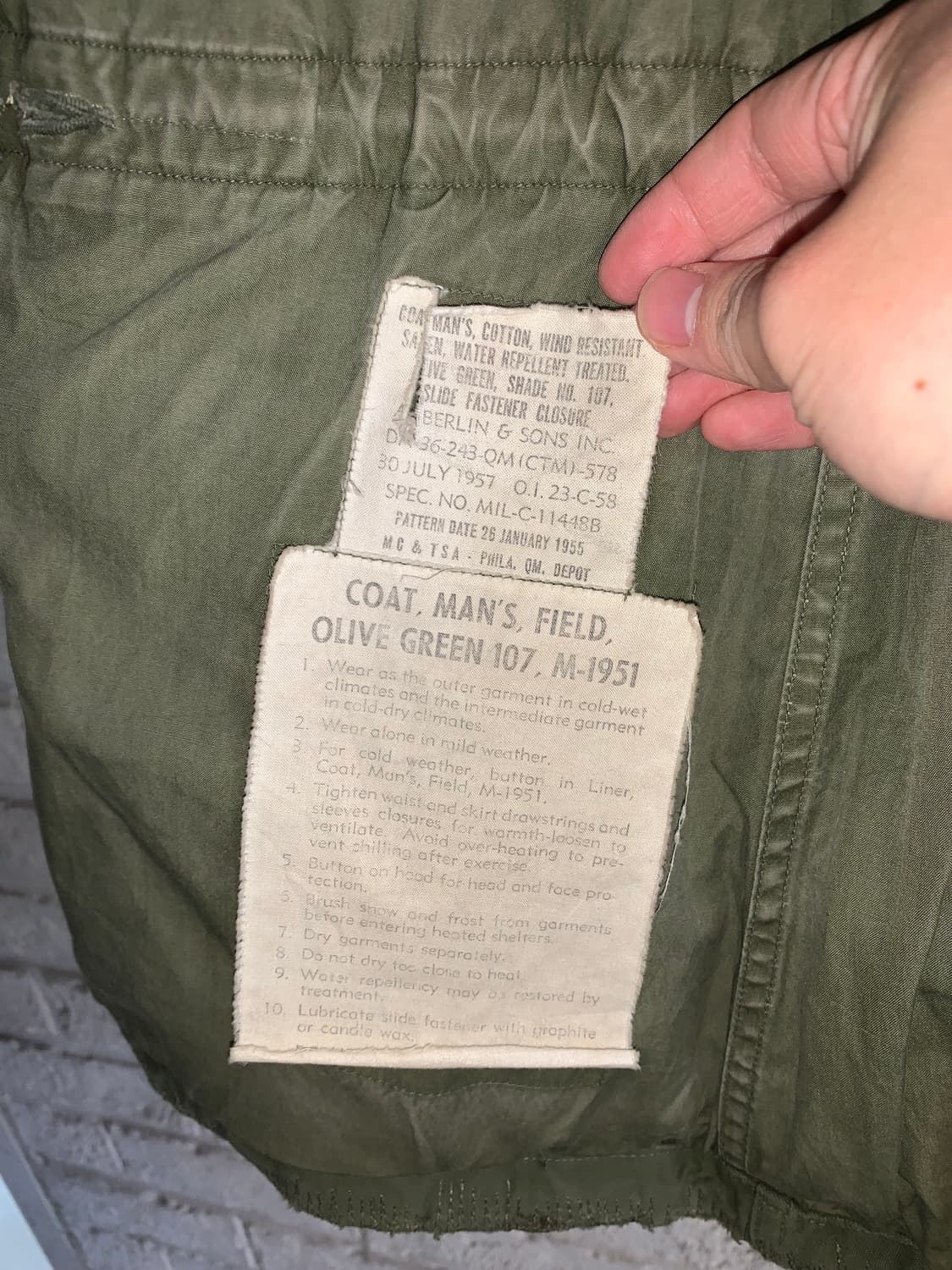 50년대 미군 m51 필드자켓 s 상품이미지7