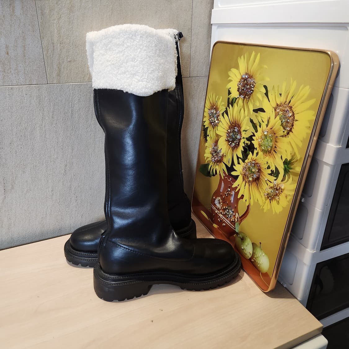 “겉가죽+안기모 퍼🔥 따뜻함 미쳤다… 양털 롱부츠”245 상품이미지9