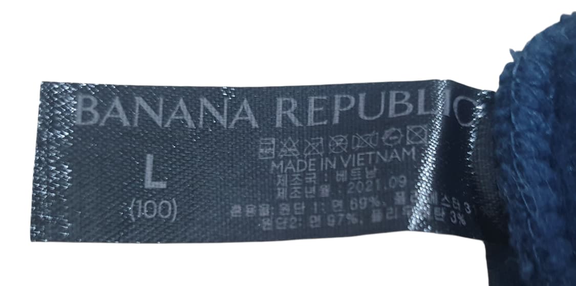바나나리퍼블릭 기모 후드집업 네이비 L 100 상품이미지6