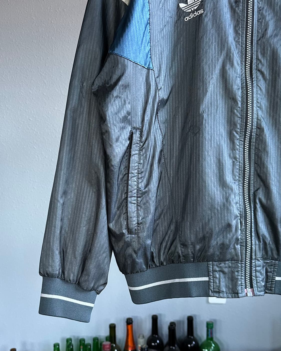 [XL]아디다스 80s 제우교역 올드스쿨 실버 바람막이 상품이미지3