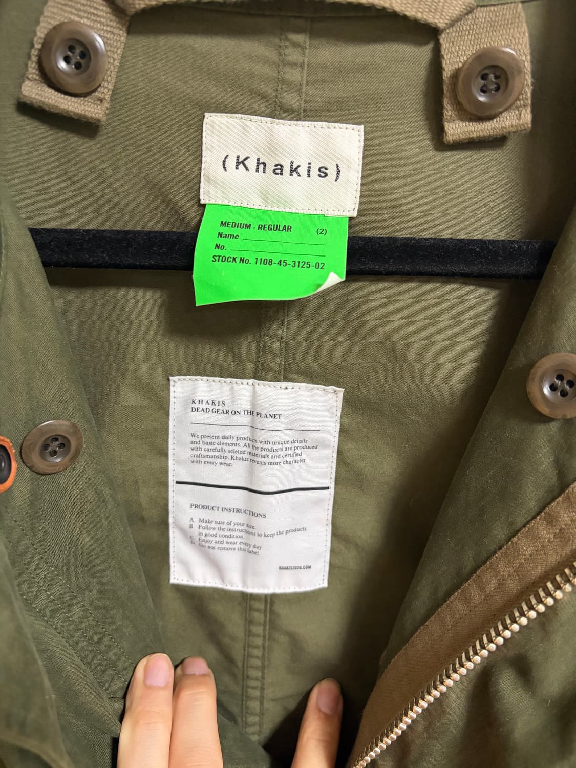 [M]23fw 카키스 m65 파카 올리브 상품이미지3