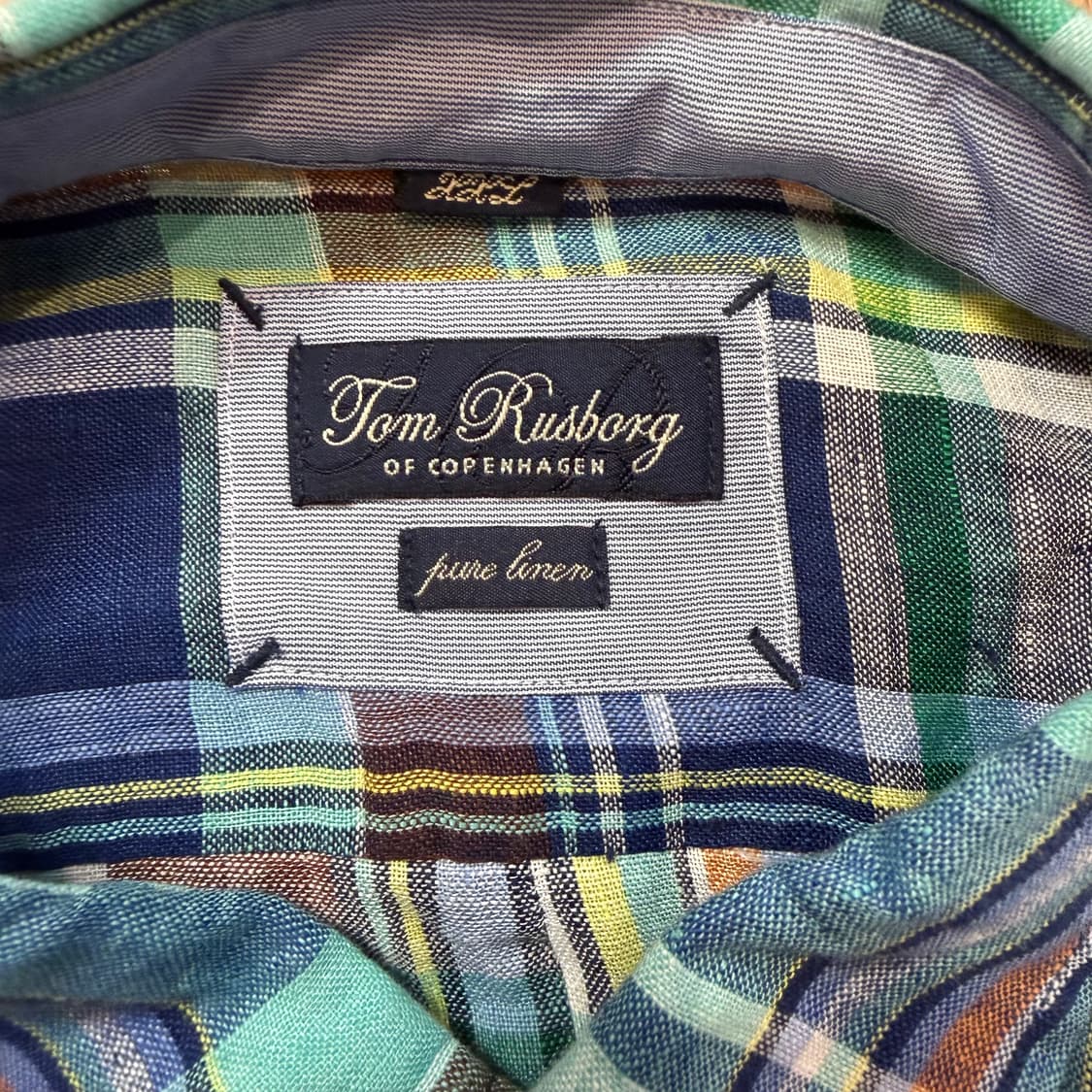 Tom Rusborg 린넨 반팔 셔츠 상품이미지2