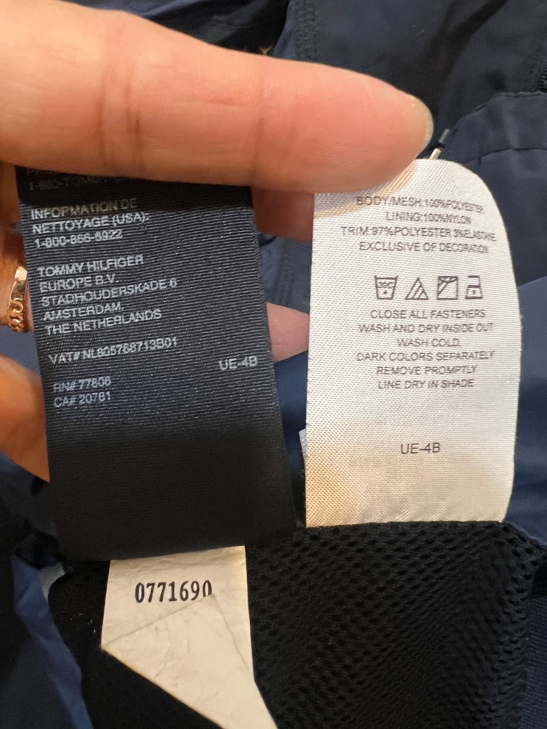 타미힐피거 남성 네이비 바람막이점퍼 간절기점퍼 상품이미지7