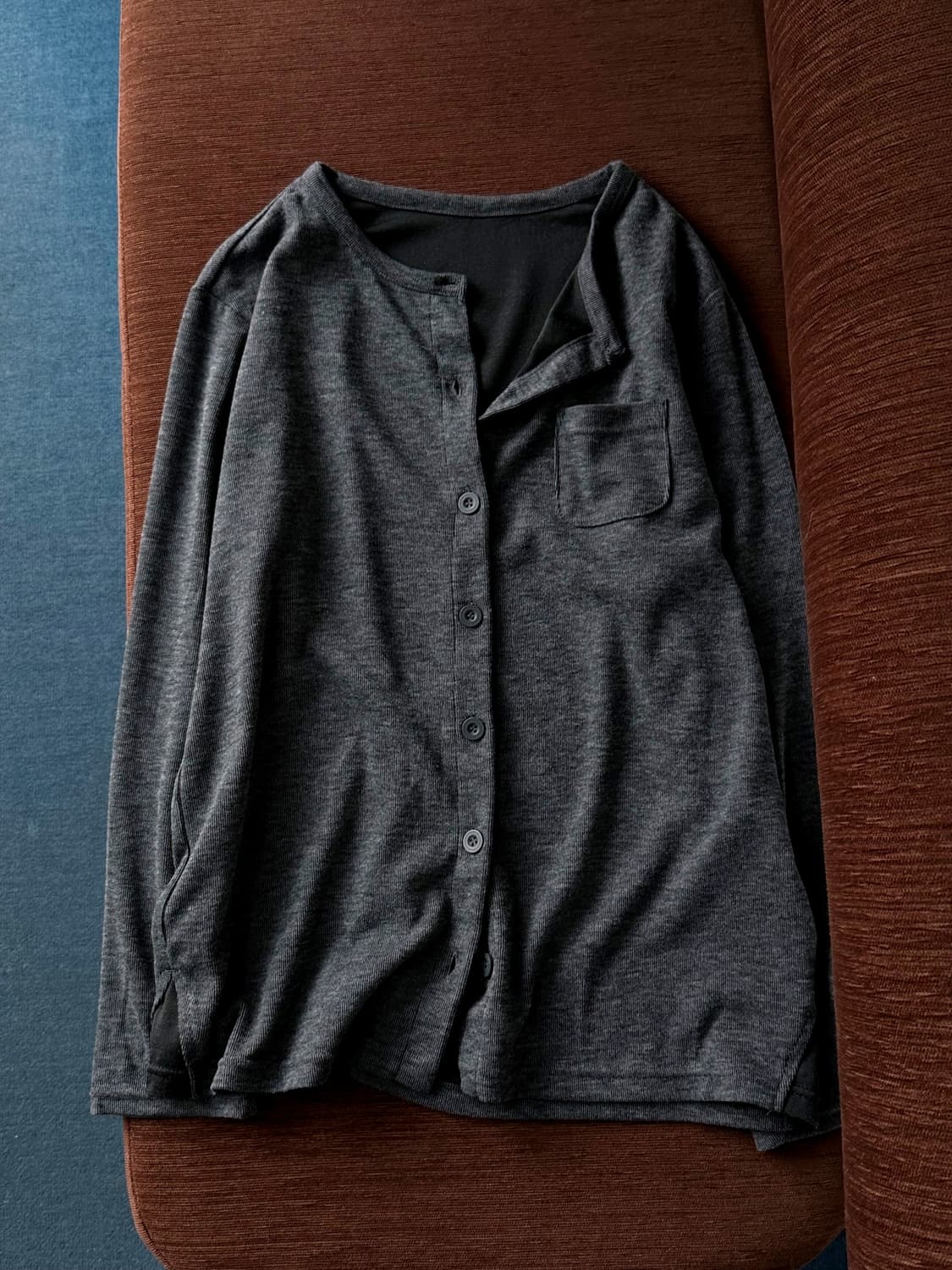 High gauge poly rayon L/S cardigan 상품이미지1