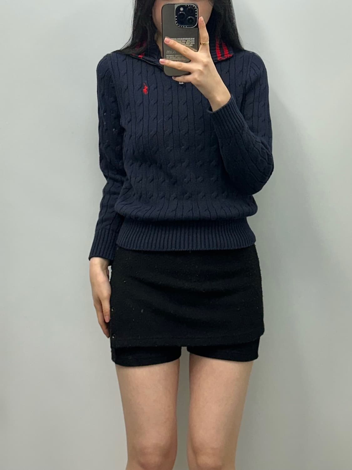 폴로 랄프로렌 신형 꽈배기 반집업 니트 상품이미지1