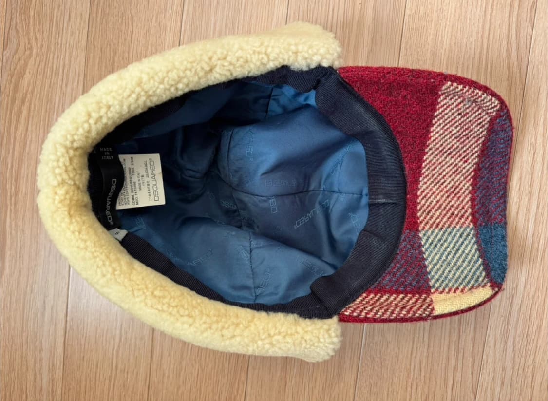 Dsquared2 체크 귀달이 모자 S 상품이미지4