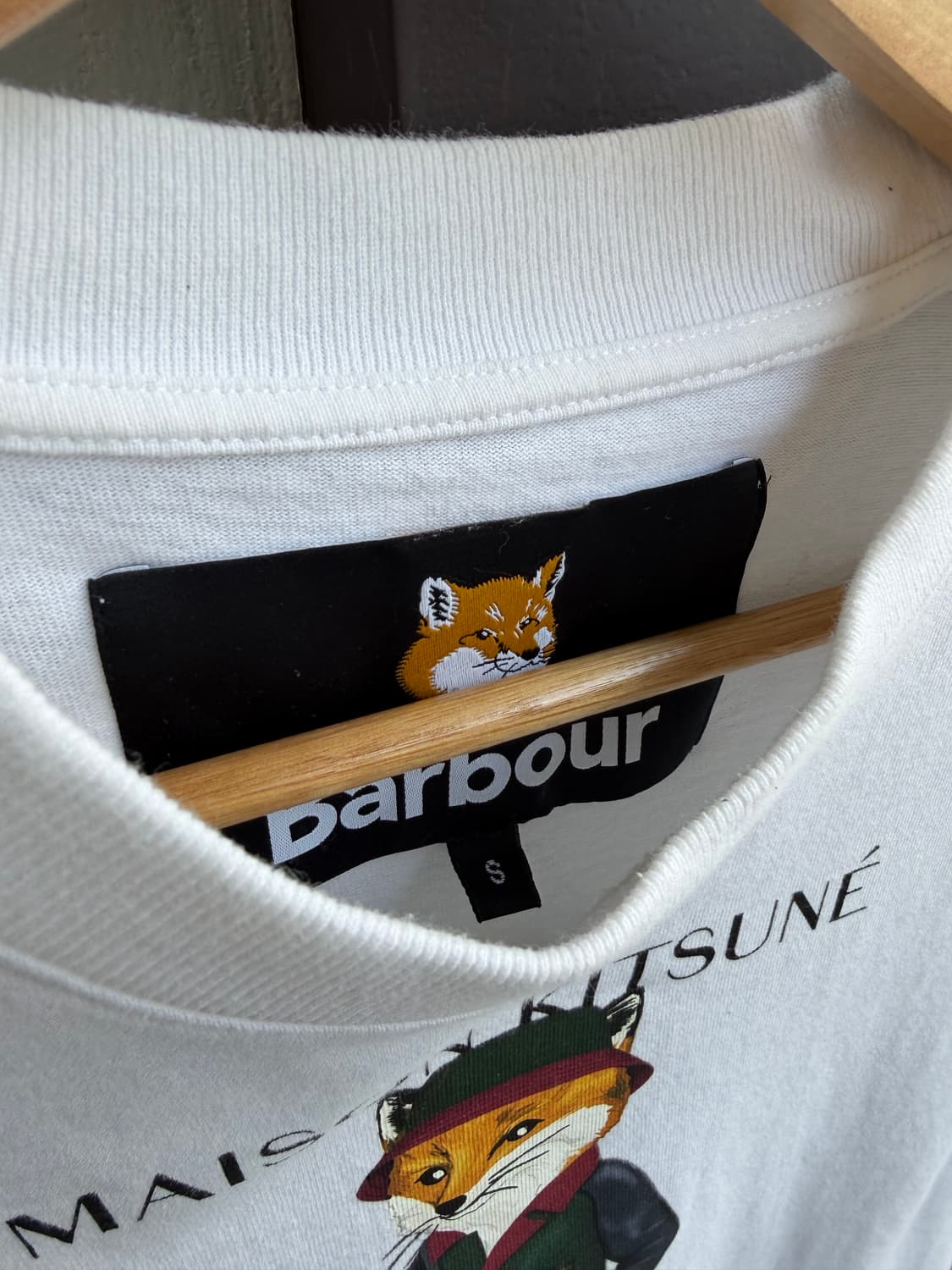 S/ 메종키츠네 X 바버 23FW 폭스 반팔 상품이미지6