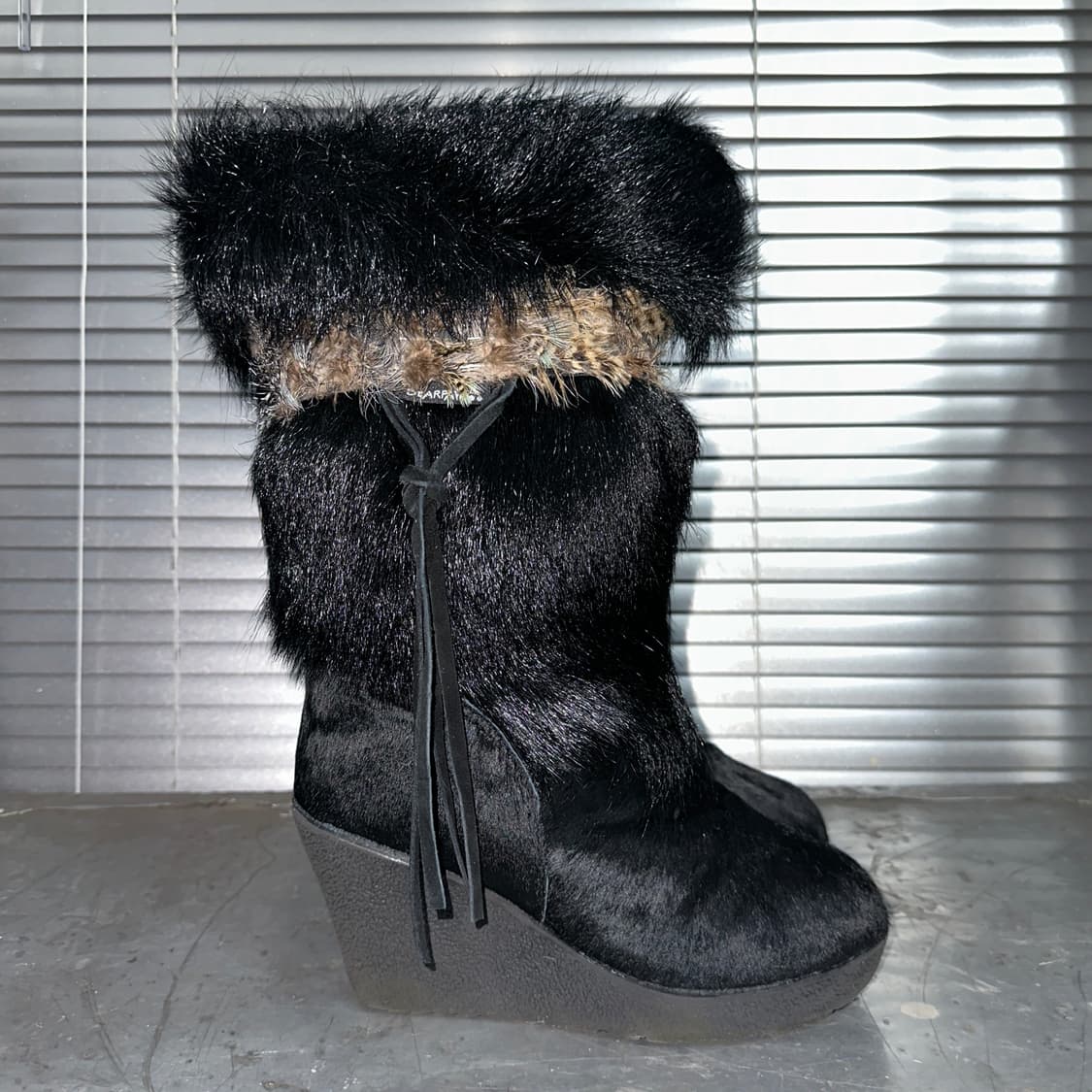 00s 베어파우 리얼 퍼 웨지 부츠 상품이미지4