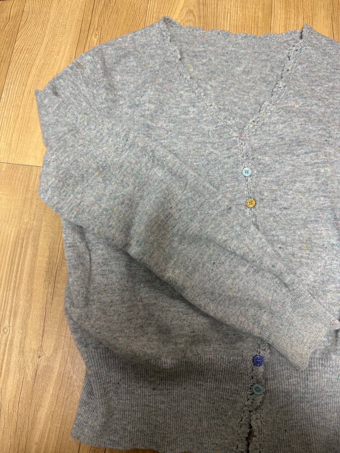 르니나 SALENA 울 브이넥 가디건 그레이 상품이미지6