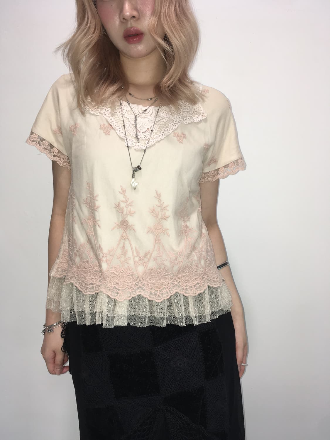 Axes femme romantic pink blouse 상품이미지2