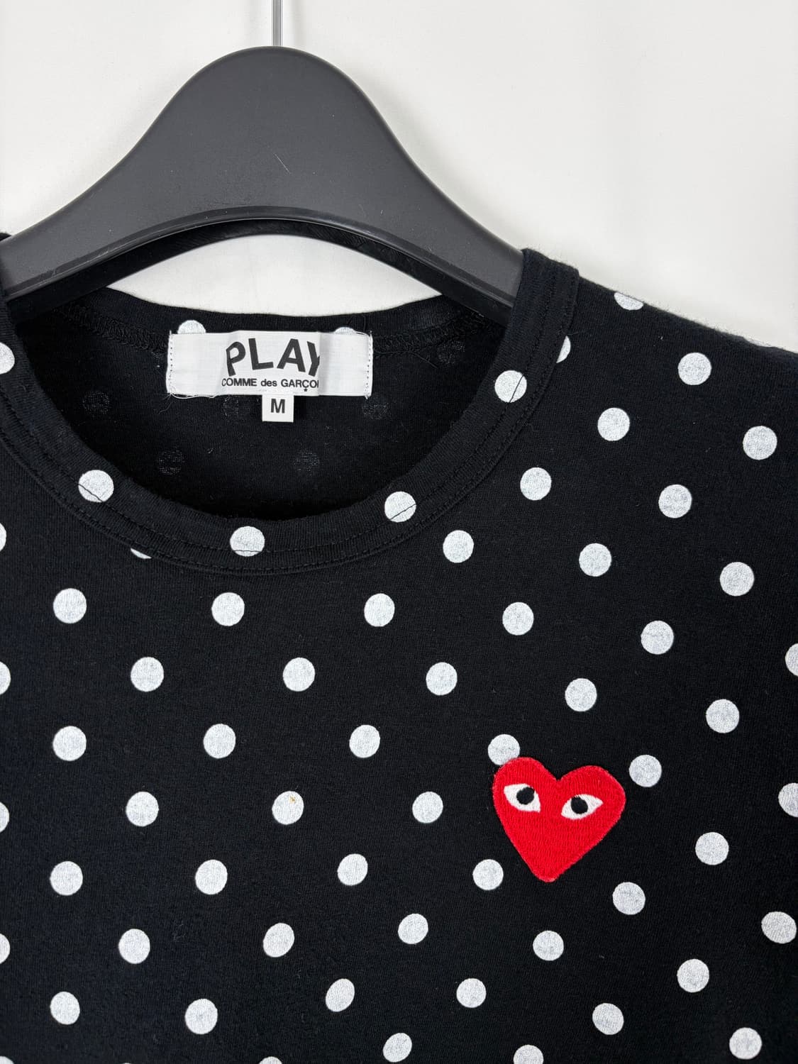 a280) 꼼데가르송 레드와펜 도트 롱슬리브 상품이미지2