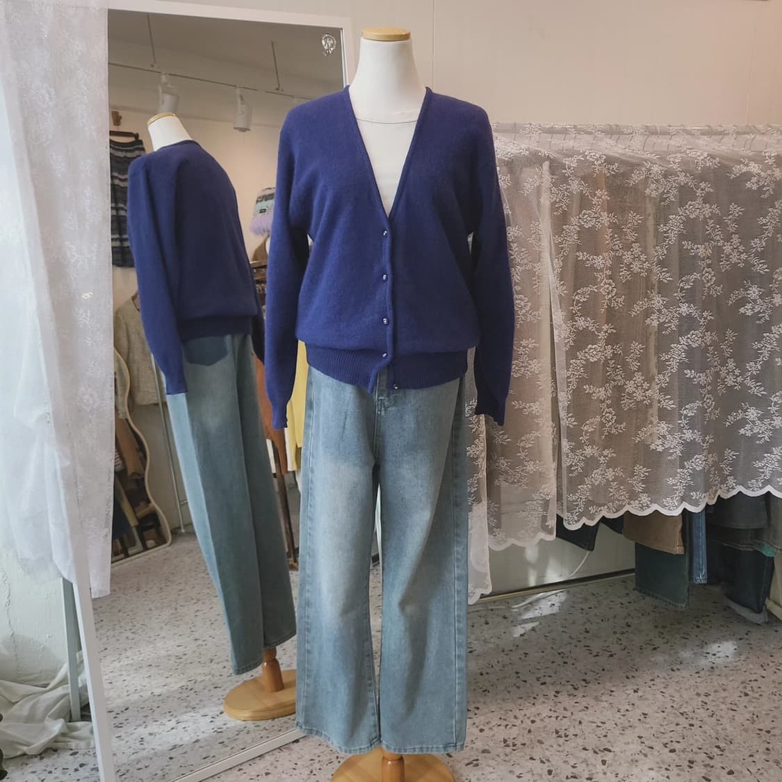 ST.cafenion 딥블루 가디건 상품이미지6