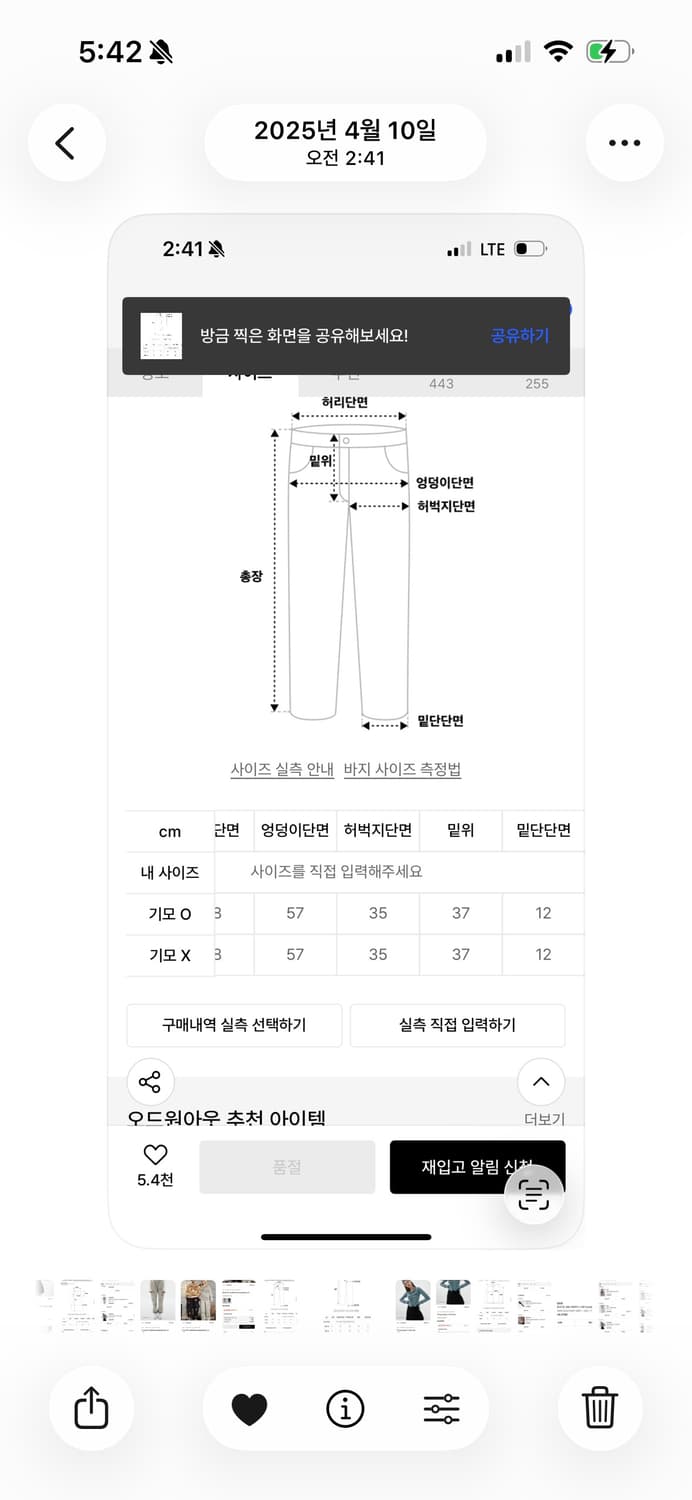오드원아웃 버터플라이 조거팬츠 상품이미지5