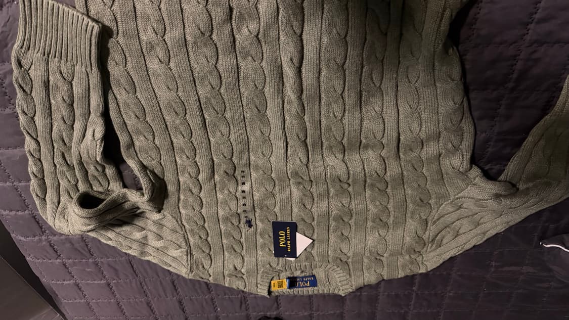 폴로랄프로렌 꽈배기니트 헤더그레이 M 상품이미지2