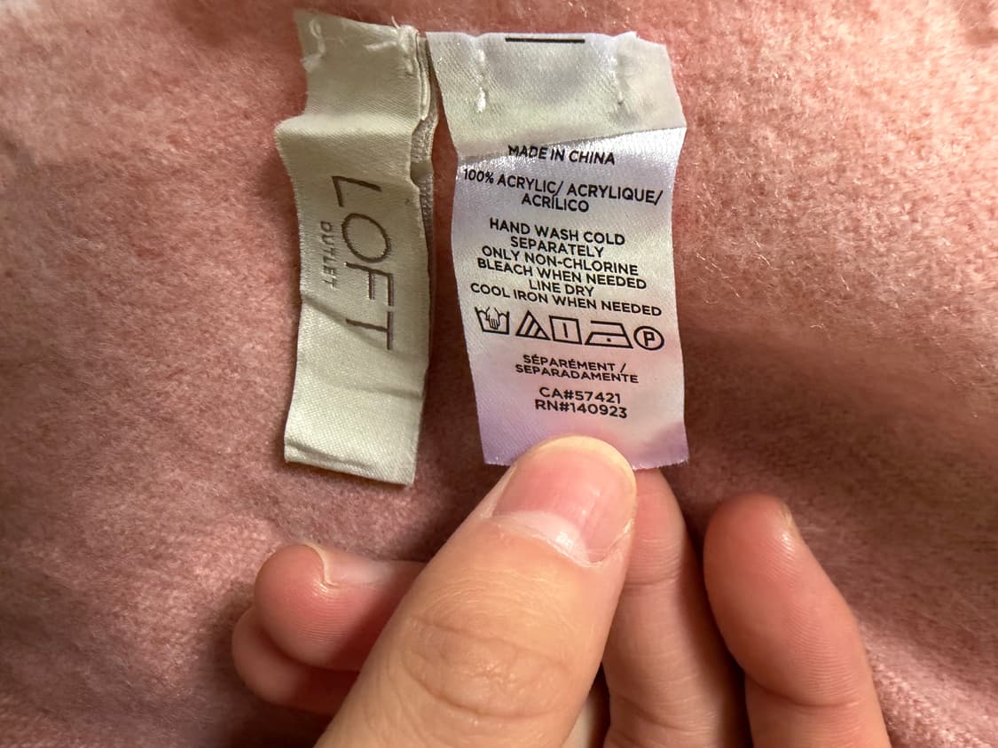 빈티지 와이드 딸기우유 핑크 머플러 목도리 상품이미지3