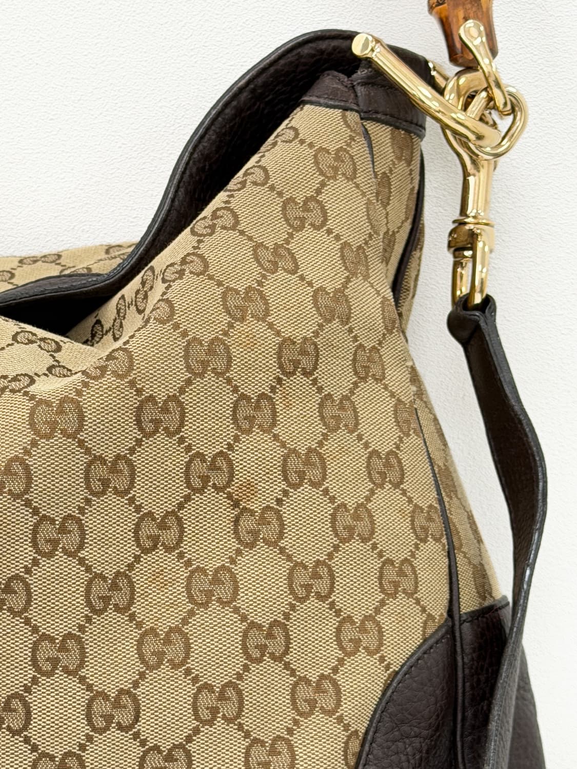 구찌 GG 캔버스 뱀부 호보백 상품이미지3