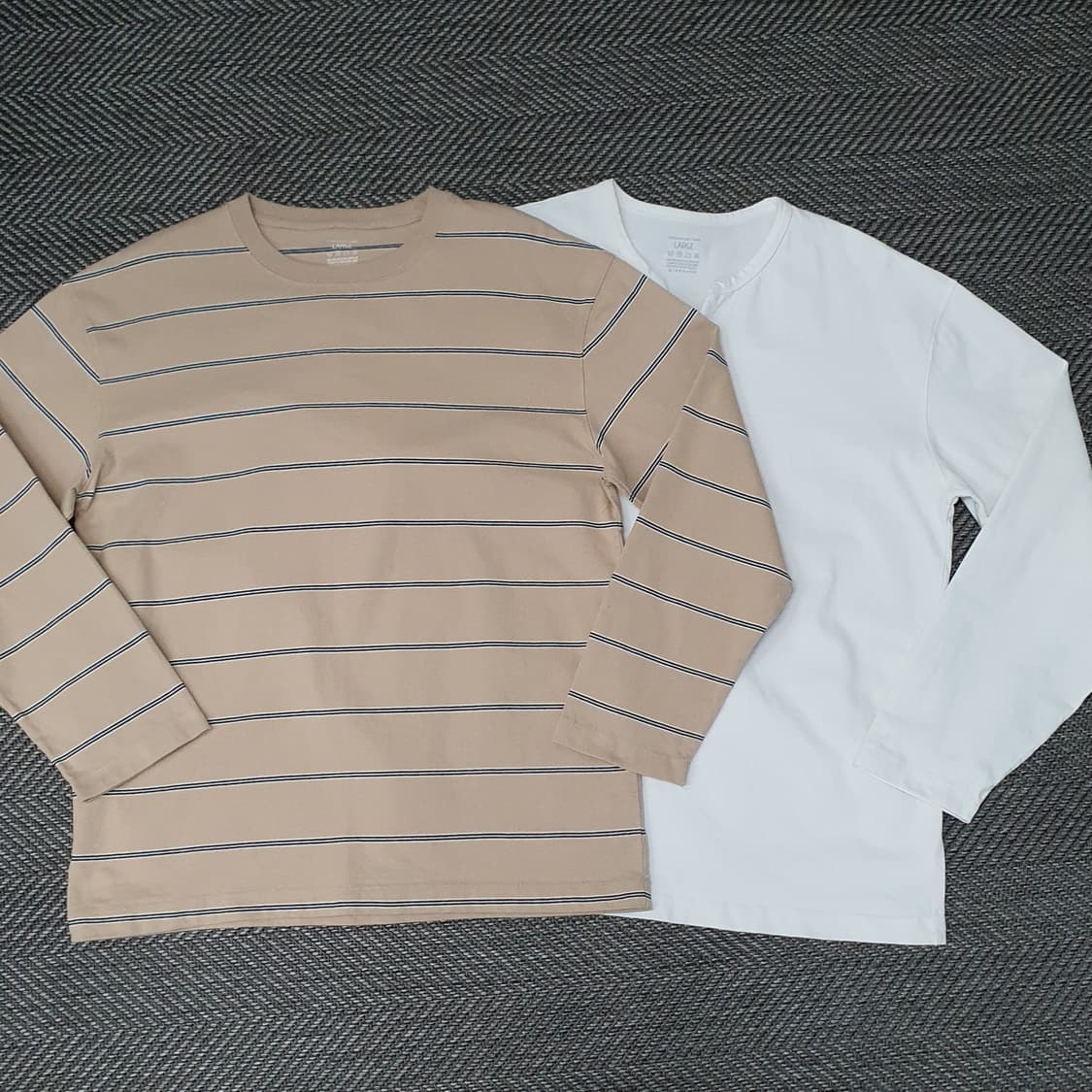 지오다노 긴소매 면티 남자105 (2벌가격) 상품이미지1