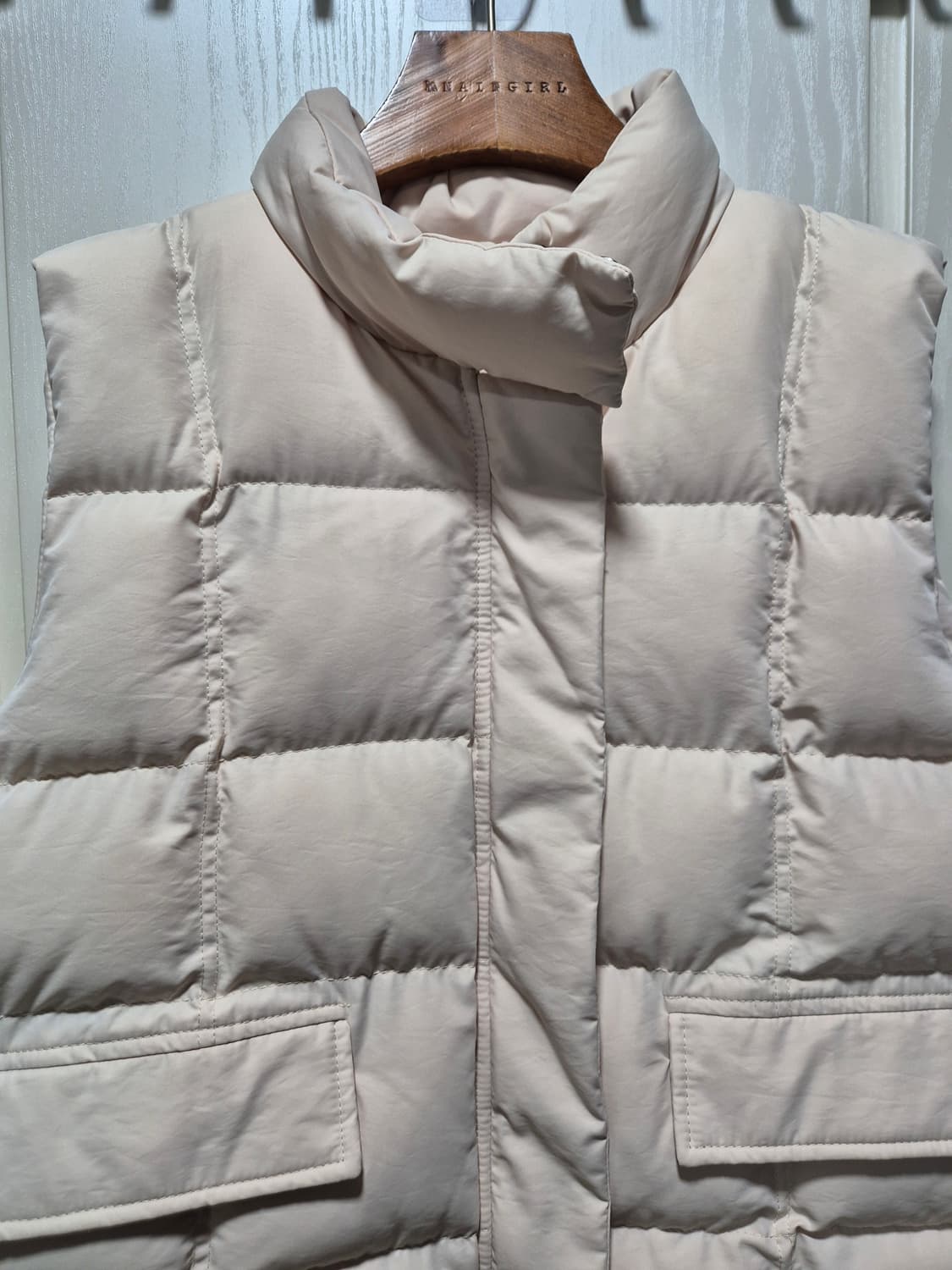 빈티지 아이보리 숏 패딩 조끼 여성용 상품이미지7