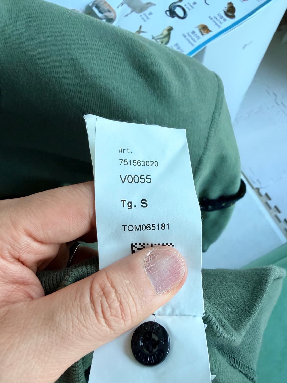 스톤아일랜드 코튼 플리스 맨투맨 세이지그린 S 상품이미지6