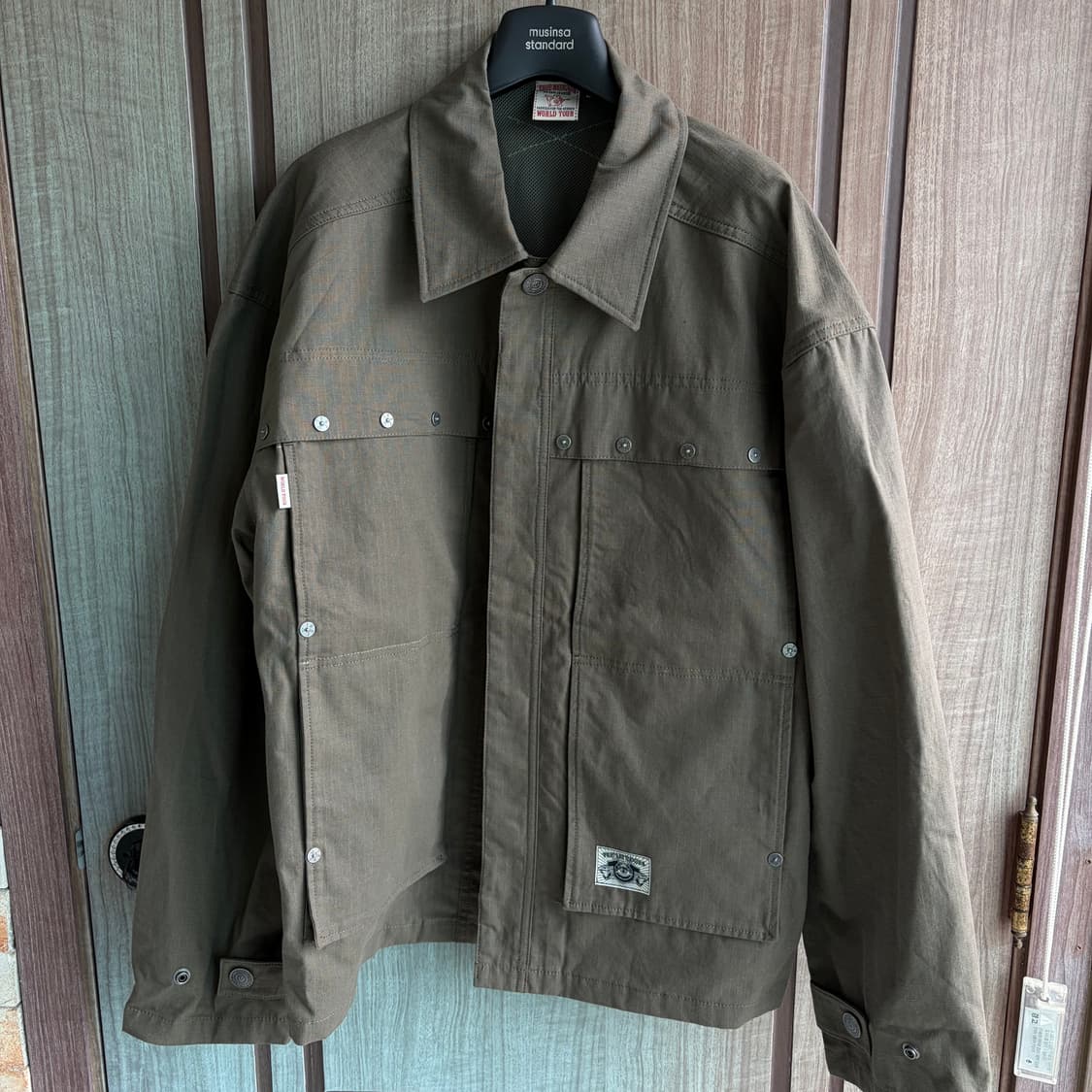 새상품(L)트루릴리전 헌터 셔츠 자켓 카키 상품이미지1