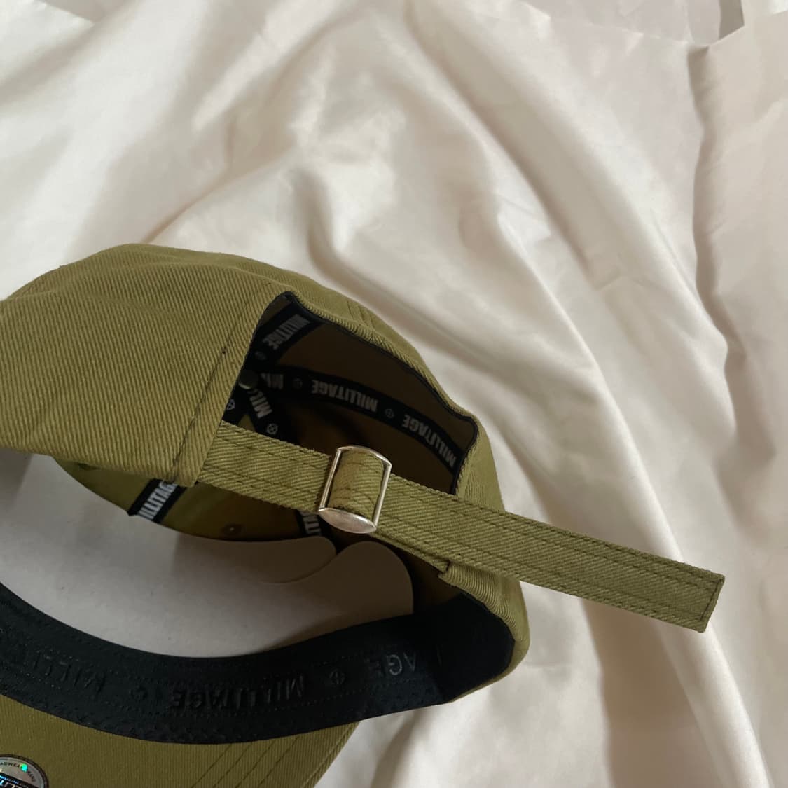 카키 레터링 자수 캡모자 상품이미지5