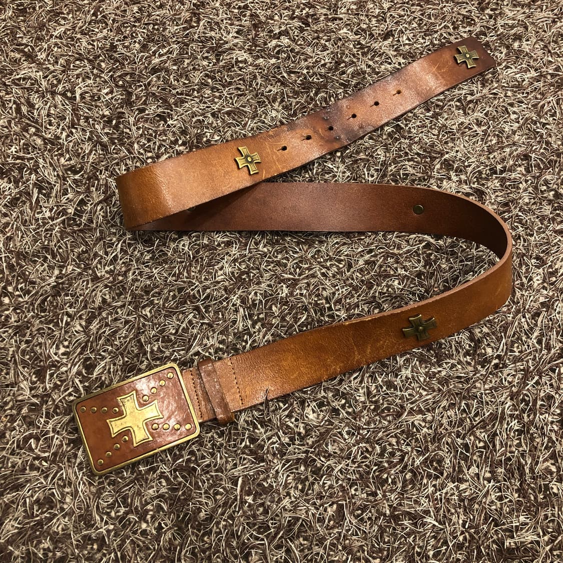 빈티지 웨스턴 버클 레더 벨트 상품이미지1