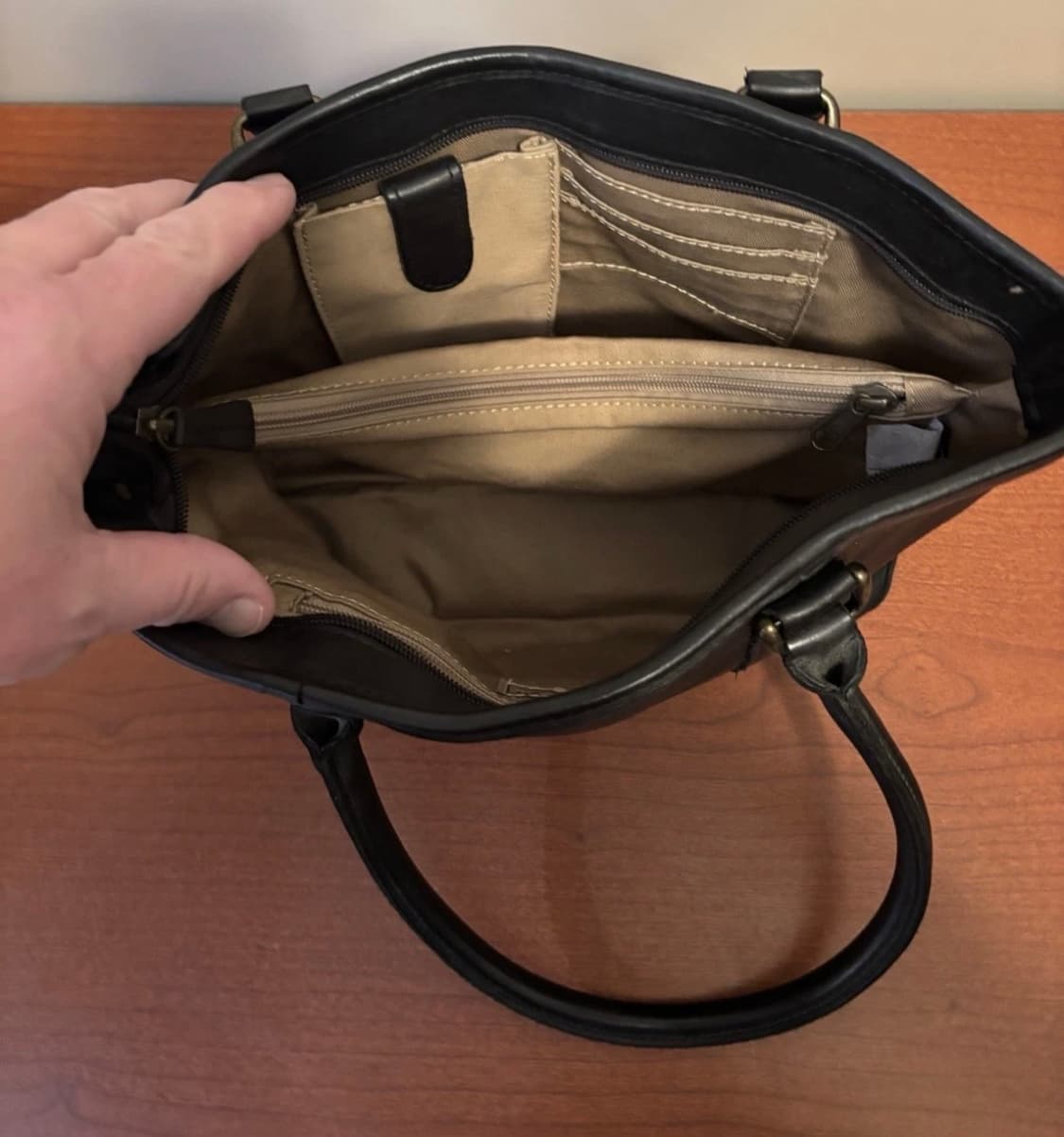 [미국배송] 엘엘빈 빈티지 가죽 토트백 90‘s  상품이미지4