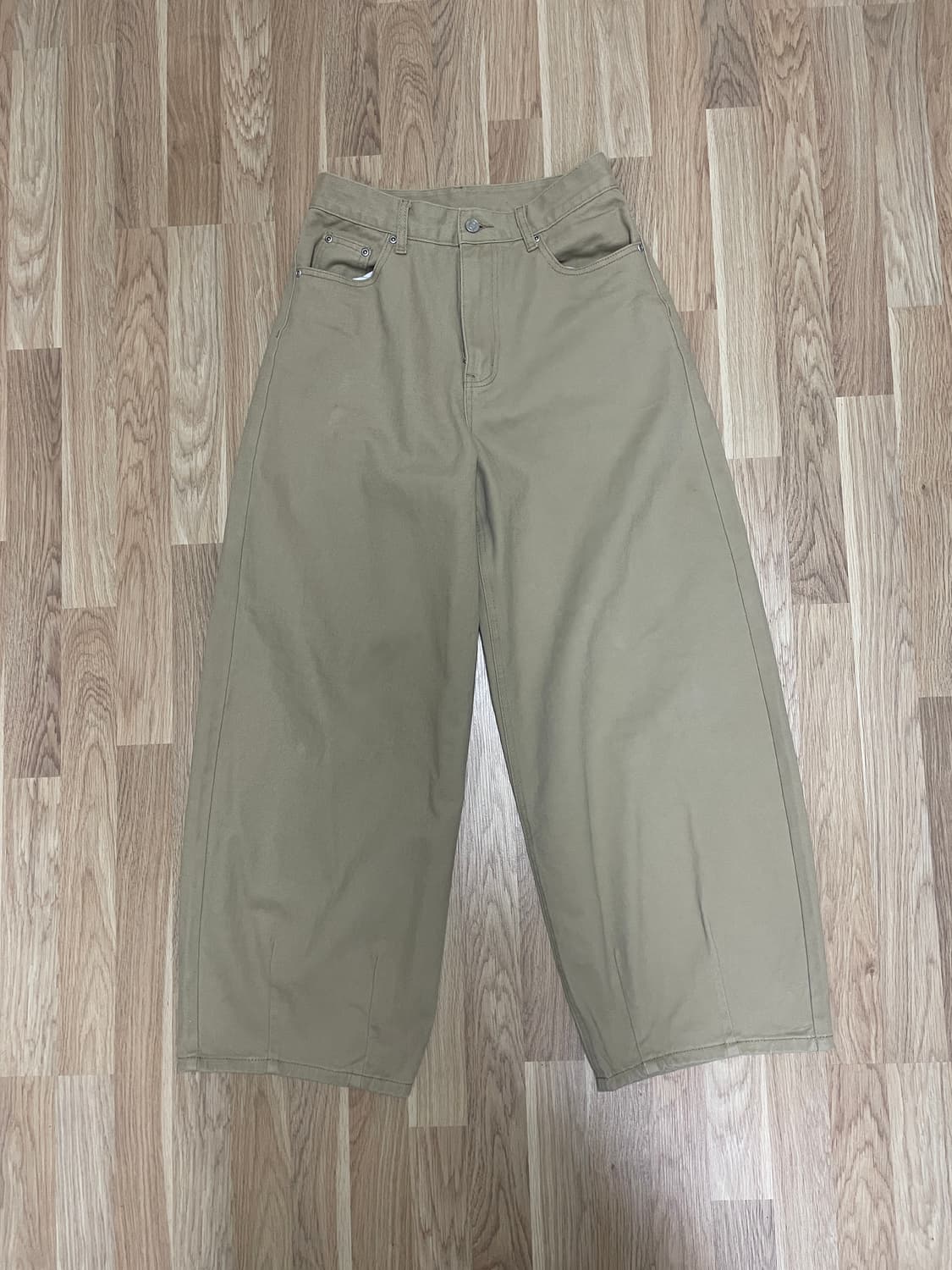 코튼 레이지보이 벌룬핏 팬츠 (다크베이지) 상품이미지1